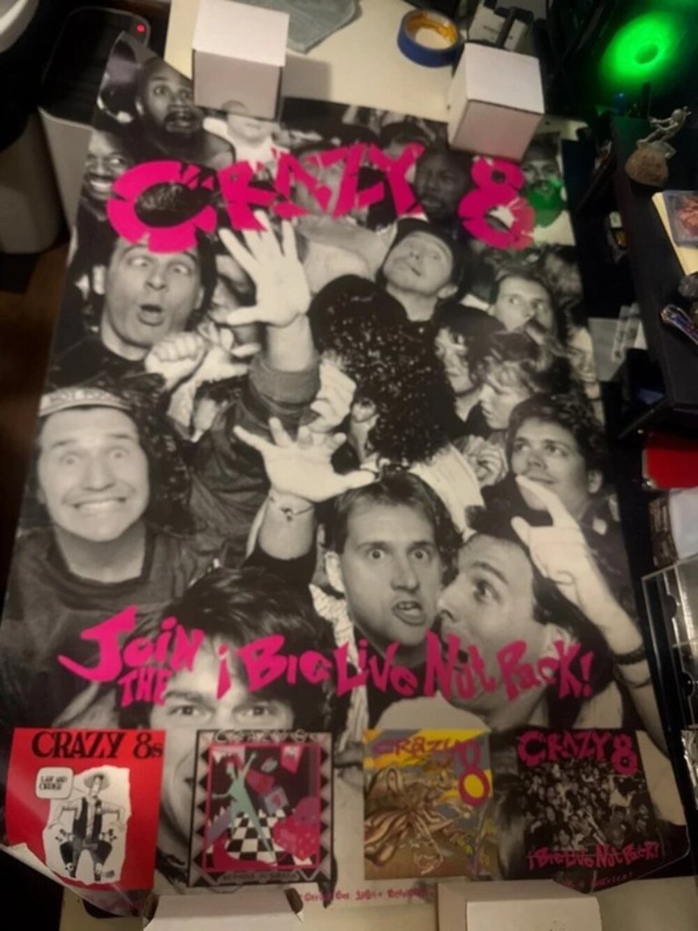 Vintage 1988 Crazy 8s Big Live Nut Pack Promo Poster 24x36 Portland Ska Rock